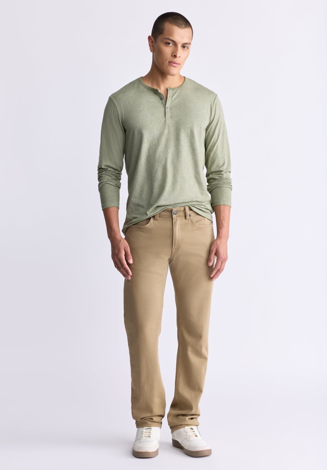 Straight Six Men's Freedom Flex Pants, Dark Beige - BM22939