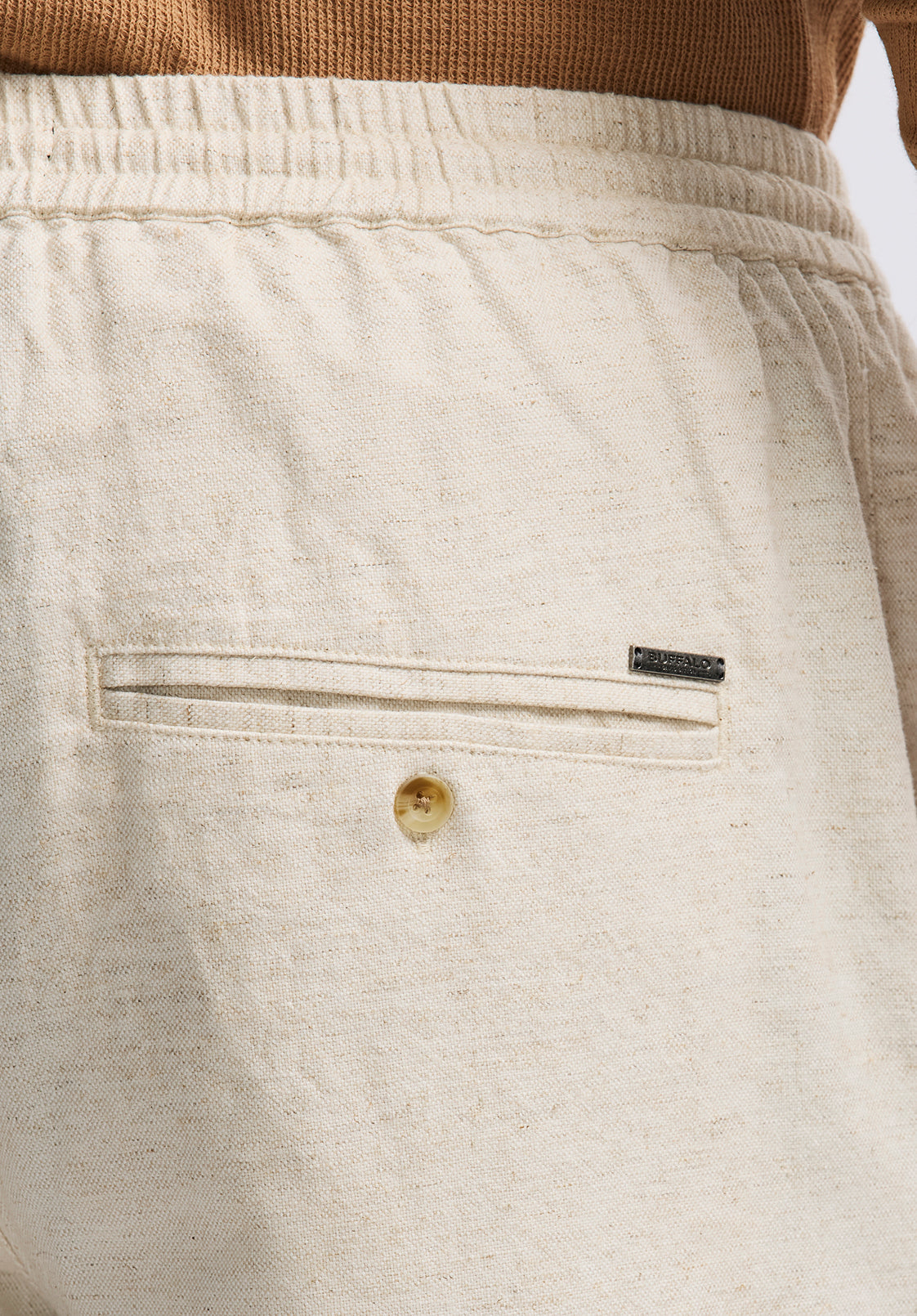Pilsen Men's Linen-Blend Straight-Leg Pull-On Pants, Milk - BM24724